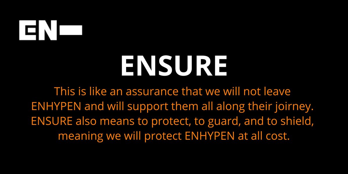 [ #ENHYPEN FAN CLUB NAME SUBMISSIONS THREAD]Here are 4 of the names you guys submitted to our tracker!ENSUREEnTaENTHUSIASTSEnitrenity @ENHYPEN @ENHYPEN_members #엔하이픈 #ENHYPEN_FandomName