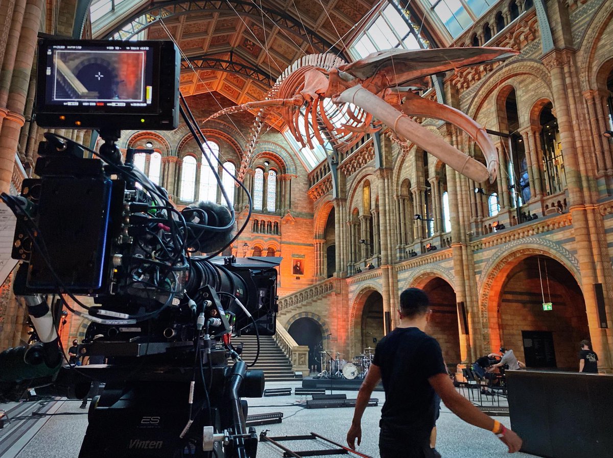 ProcamTake2's tweet photo. Behind the scenes from #SomeSummerNight at the @NHM_London 🐋 Check out the new case study on our website to find out more about the filming of this fantastic live-streamed performance from @DermotKennedy 🌠 👇
https://t.co/6FCGCEcBST https://t.co/jeDYVFqyqW
