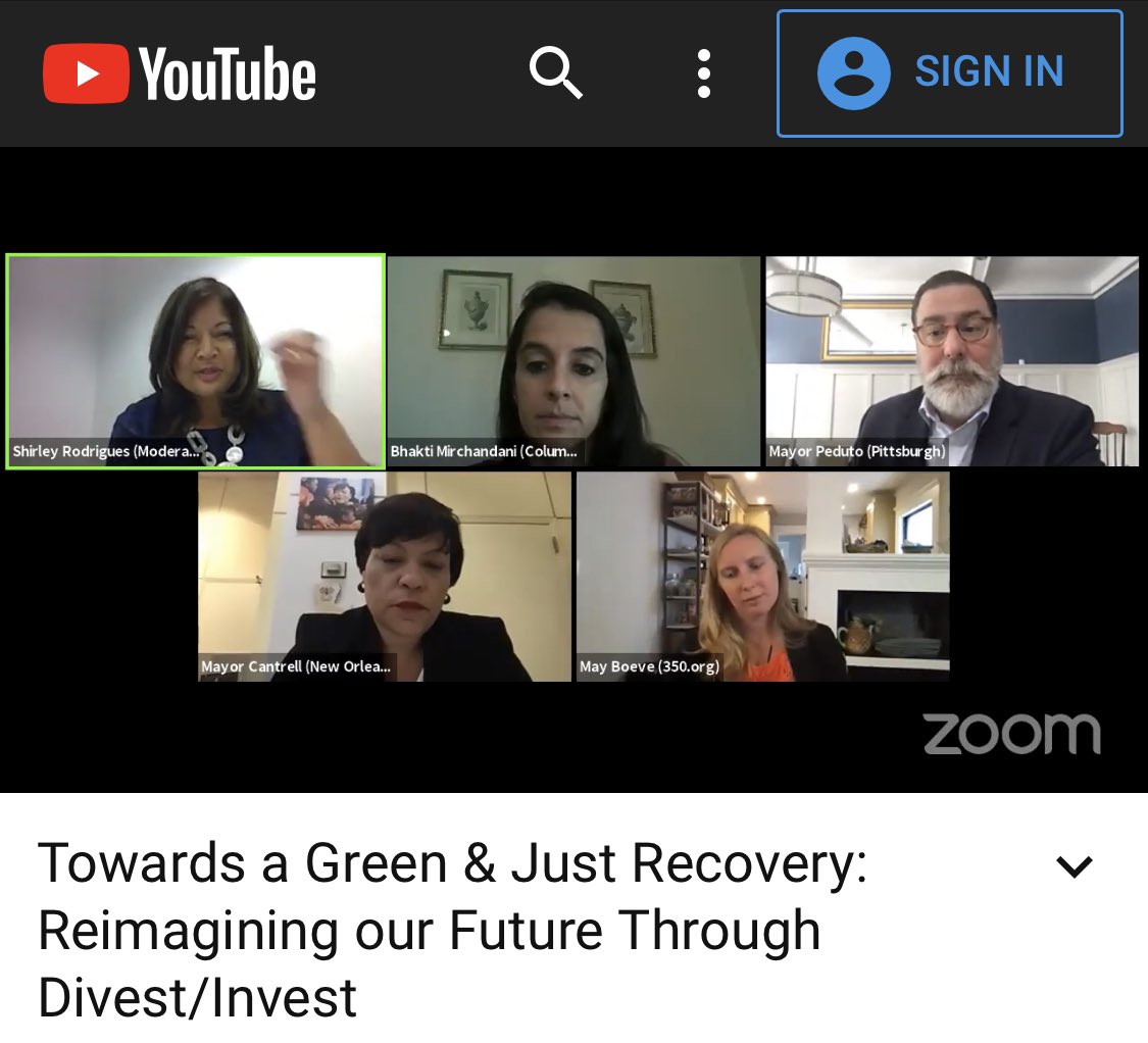CityOfNOLA's tweet image. WATCH LIVE: @MayorCantrell speaking with other mayors who have signed on to the @c40cities “Divesting from Fossil Fuels, Investing in a Sustainable Future" to #DivestInvest for #TheFutureWeWant #CityOfYes 

Watch Live Now: m.youtube.com/watch?v=8YSZqa…