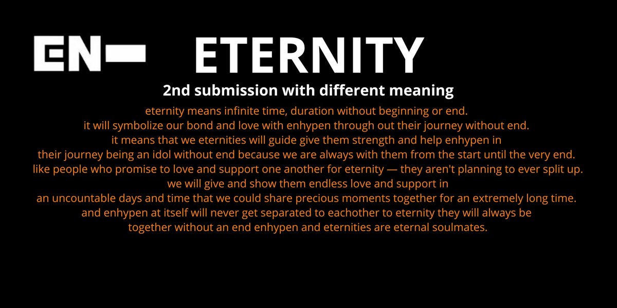 [ #ENHYPEN FAN CLUB NAME SUBMISSIONS THREAD]Here are 4 of the names you guys submitted to our tracker. eternityETERNITY ETHER 에테르ENABLE/에내블 @ENHYPEN @ENHYPEN_members #엔하이픈 #ENHYPEN_FandomName