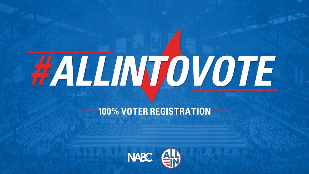 Today is #NationalVoterRegistrationDay 

Make sure you’re registered by going to:

allintovote.org 

#allintovote #athletesvote