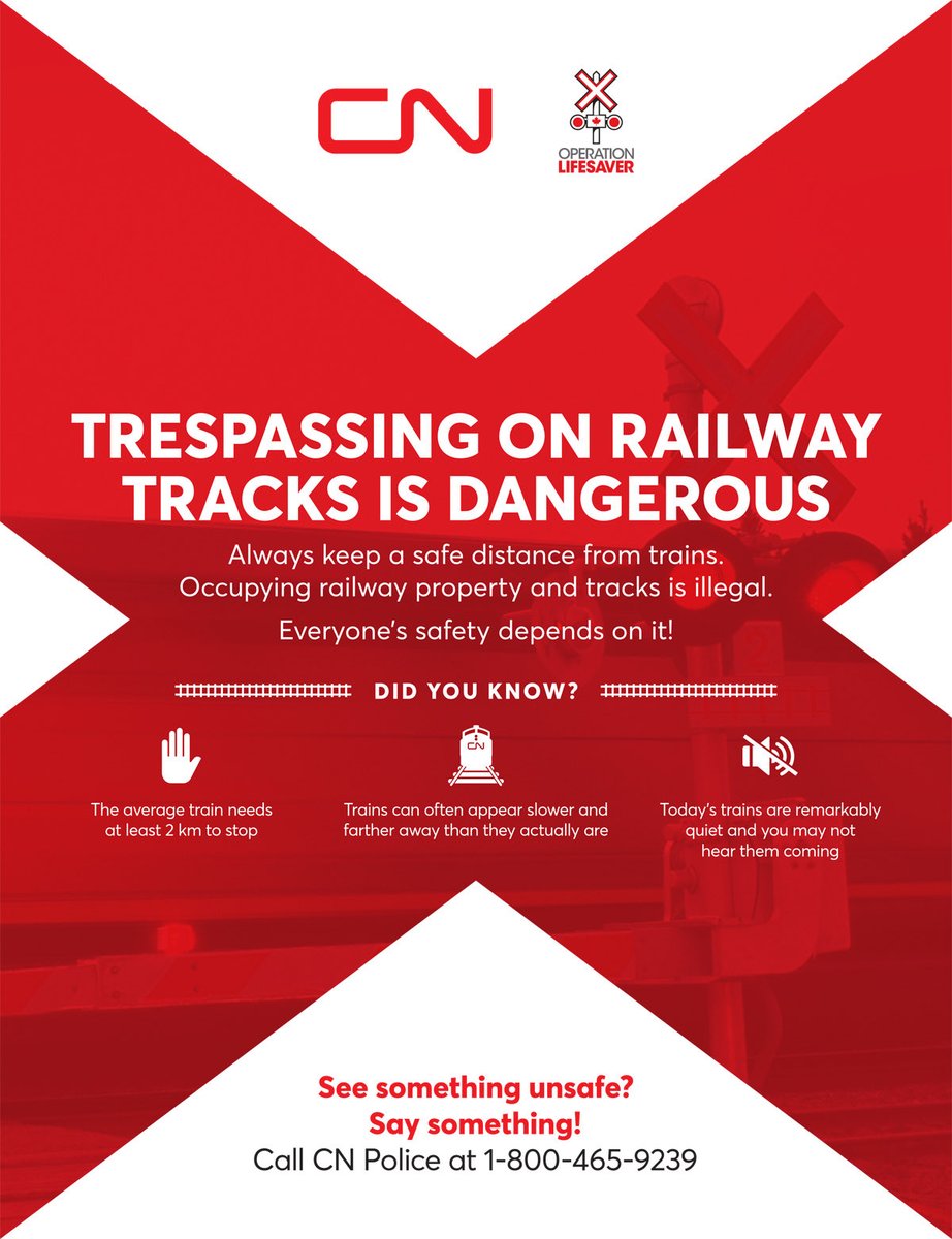TPSAux22Div's tweet photo. Train tracks aren’t meant for shortcuts or selfie locations. Stay off train tracks as anytime is train time #RailSafetyWeek https://t.co/mc28jDkVXq