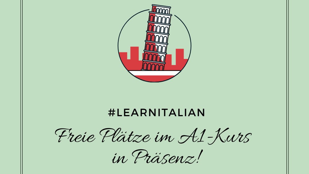 Wir haben noch Plätze in unserem A1-Kurs in Präsenz frei! Wenn ihr teilnehmen möchtet schreibt uns per E-Mail (info@danteberlin.com). Neue Mitglieder bekommen 15% Rabatt!