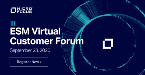 MF_Lerash's tweet photo. Join us for the #MicroFocus Enterprise Service Management (ESM) Virtual Customer Forum on Sept 23 to connect with peers, hear from an @IDC Analyst and get your #SMAX questions answered. Reg now:  https://t.co/WHTSMwOHZI #TeamMicroFocus https://t.co/blCnmc9vIj