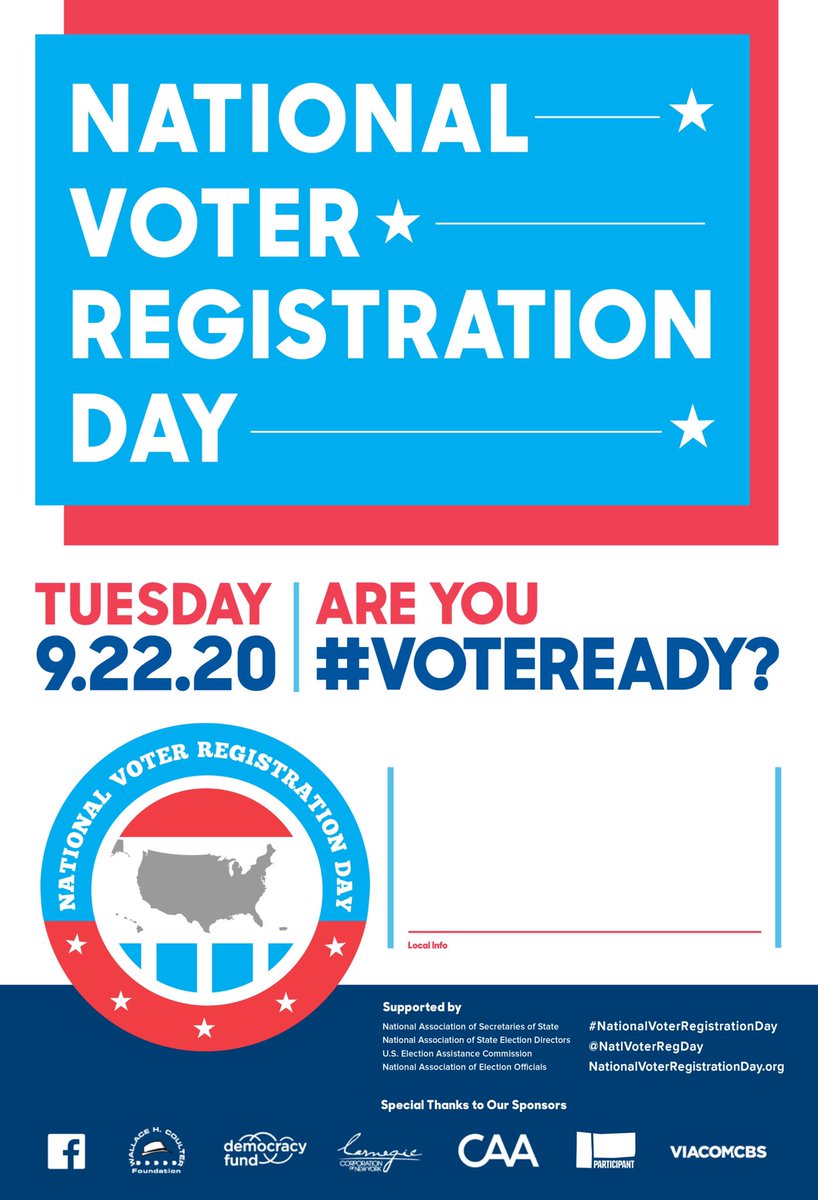 It’s National Voter Registration Day! The deadline to register to vote in Maryland is Oct. 13 for this year’s election.