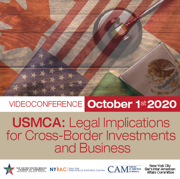 usmcocne1's tweet photo. #USMCOCNE @NYIntlArbCenter @NYCBarAssn Inter-American Affairs Committee, &amp; the Arbitration Center of Mexico invite you a webinar to discuss the #USMCA and its legal implications for cross-border investments &amp; business.

More information: https://t.co/BV5trGEGBS

1/2 https://t.co/ArpexsNiPJ
