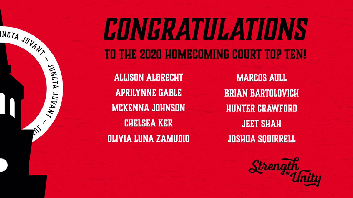 Wishing a BIG congratulations to each and every one of these amazing candidates! Here are your top 10! #StrengthInUnity