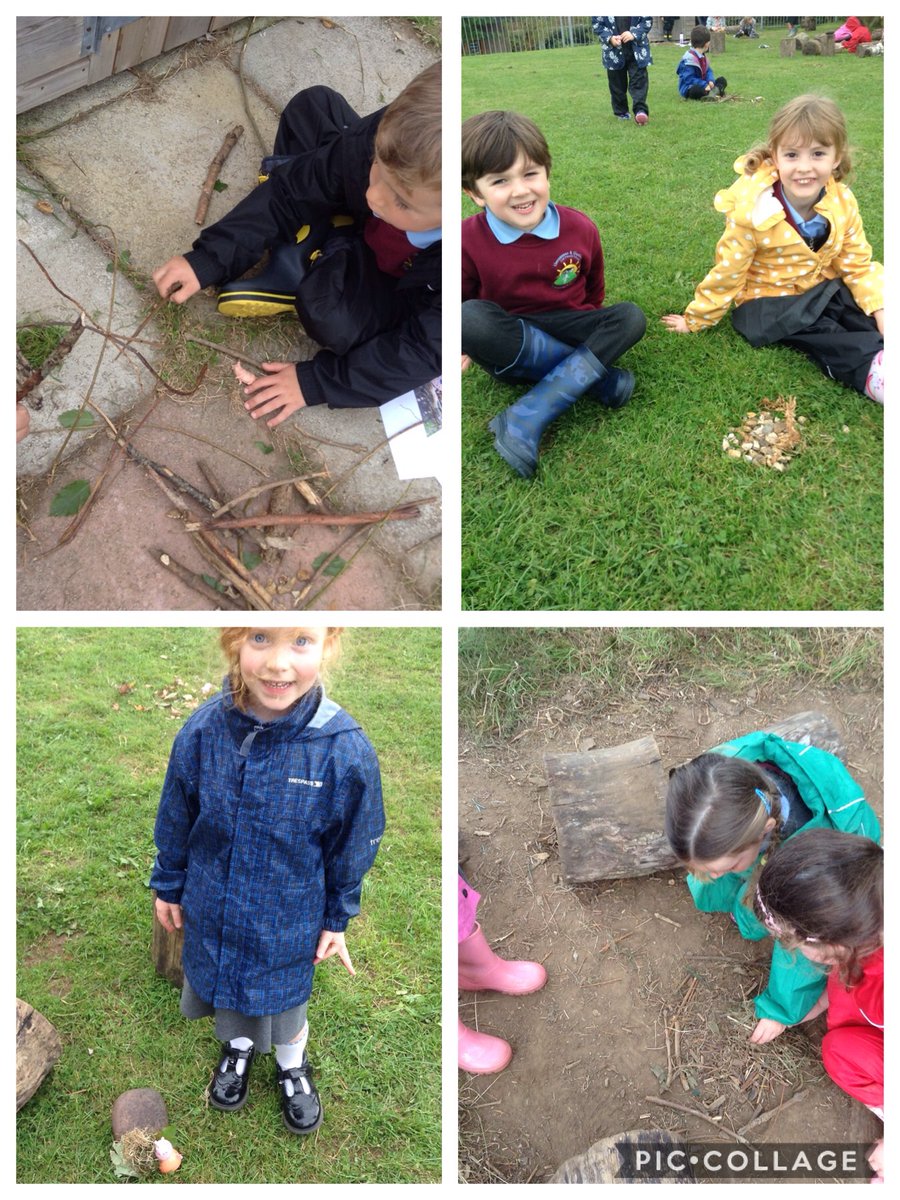 LlansannorPS's tweet photo. Reception worked really hard this afternoon in their forest schools session. They made some houses for the 3 little pigs, and they enjoyed collecting all the natural materials for their build. Da iawn Reception! #receptionllps #outdoorlearning #literacyoutside https://t.co/aTsYLHgusi