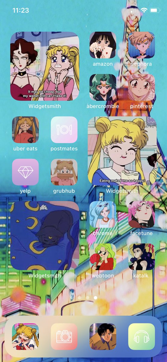 miroo_kim's tweet photo. i spent way too long on this😭 my sailor moon #io14 home screen https://t.co/T7PgfU8fOO