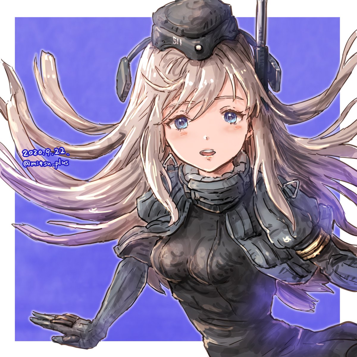 U-511。 #U511進水日 #艦これ版深夜の真剣お絵描き60分一本勝負 #艦