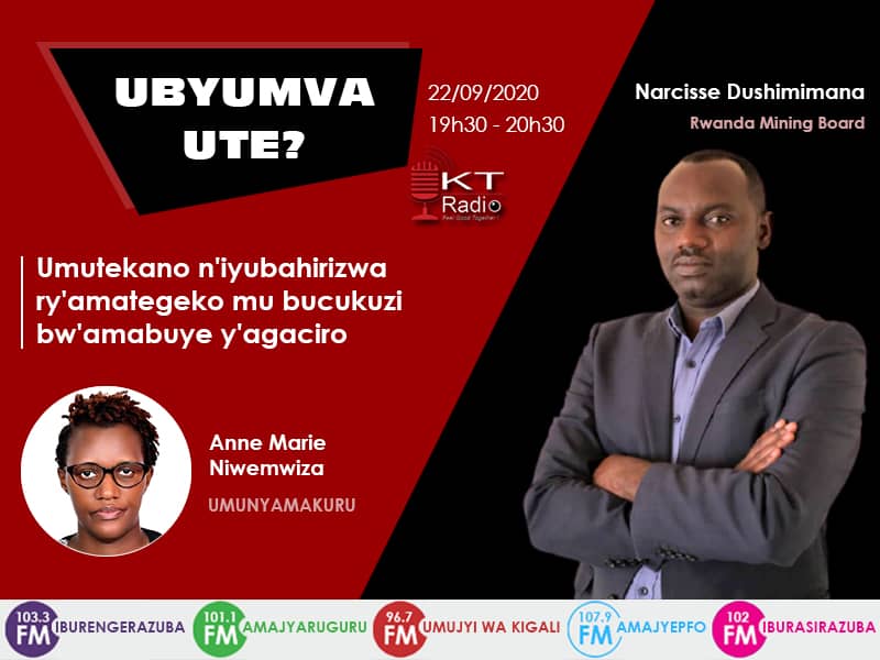 Hakunze kuvugwa Impanuka nyinshi zaberaga mu birombe, zigahitana ababicukuramo amabuye y'Agaciro. Ni muri urwo rwego kuri uyu wa kabiri guhera 19h30-20h30, <a href="/Annemwiza/">NIWEMWIZA Anne Marie</a> wa <a href="/ktradiorw/">KT Radio</a> yabateguriye ikiganiro kivuga ku mutekano no kubahiriza amategeko ku bakora ubu bucukuzi.Ntimucikwe