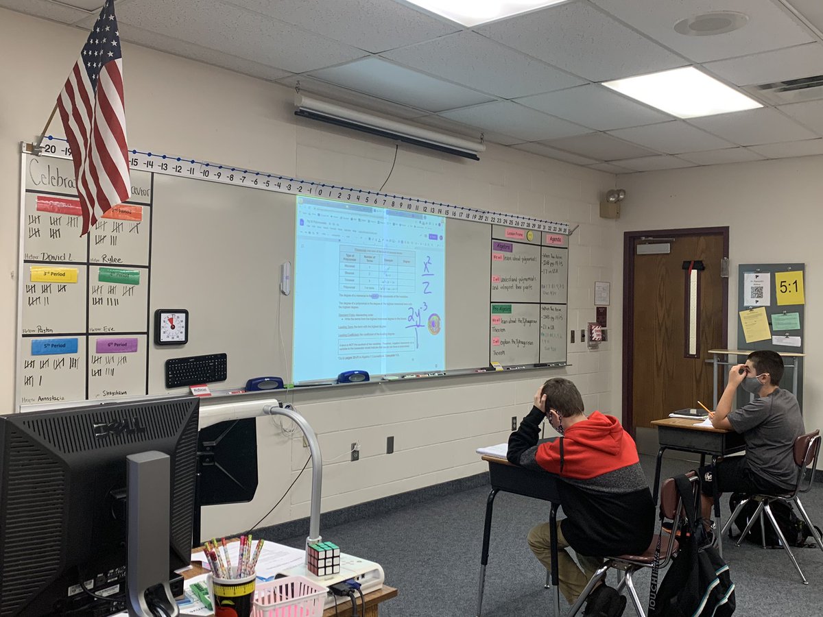 davidassumpcao's tweet image. Ms. Paprzycki’s Algebra 1 class is fully engaged during their Polynomial timed activity. 
#MathNation
#CitrusMath