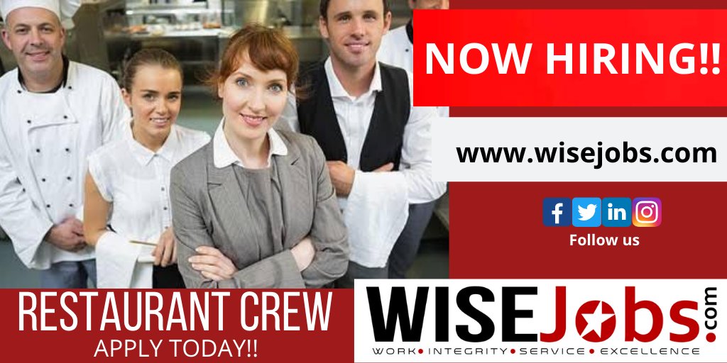WISEJobs1's tweet photo. 🌐 https://t.co/UmVH9PpPOS

📞 956.324.1430
📞 956.334.6177
📍 Laredo, Tx.
#IAMWISE #restaurantcrew  #applytoday #nowhiring #urgent #dishwasher #prepcook #Cashier https://t.co/TWmcHeipVk