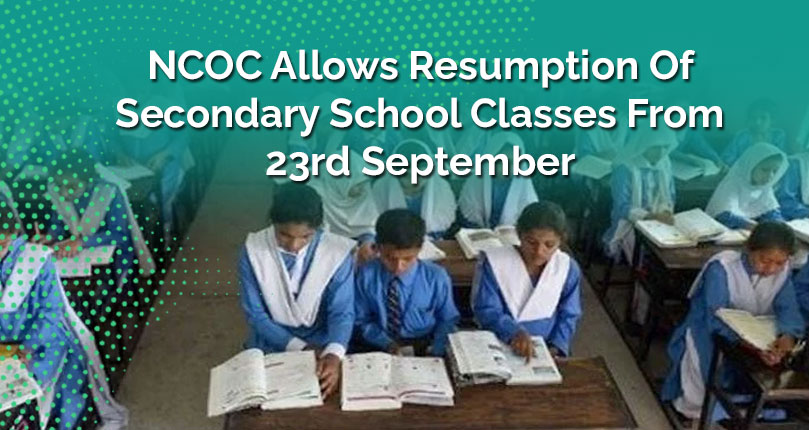 ilmkidunya's tweet photo. NCOC Allows Resumption Of Secondary School Classes From 23rd September

https://t.co/Ni14pdUOyX

#NCOC #Resumption_of_classes #Secondary_school https://t.co/4FBbffA9Z1