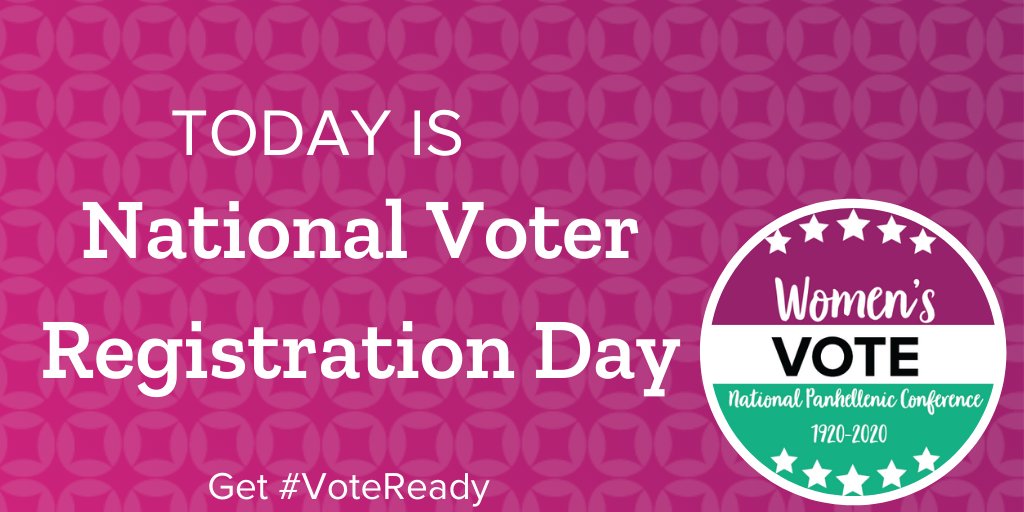 NPCWomen's tweet image. The U.S. elections are just a few months away. If you aren't ready to vote there is still time! Visit l8r.it/ydYA to get started.
#NationalVoterRegistrationDay