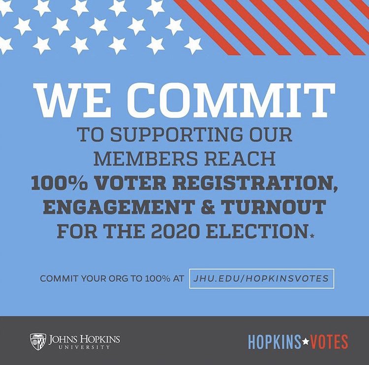 JHU Men's Lacrosse (@jhumenslacrosse) on Twitter photo Alongside <a href="/HopkinsVotes/">Hopkins Votes</a>, we commit to supporting our eligible voters reach 100% registration. BE MORE. BE HEARD. <a href="/HopkinsSports/">HOPKINS ATHLETICS</a> #hopthevote Alongside <a href="/HopkinsVotes/">Hopkins Votes</a>, we commit to supporting our eligible voters reach 100% registration. BE MORE. BE HEARD. <a href="/HopkinsSports/">HOPKINS ATHLETICS</a> #hopthevote