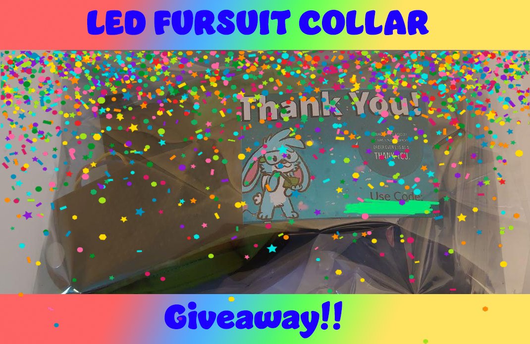 FlutterPrint's tweet image. LED Collar Giveaway!!!!!!!!
Yup i am giving away 1 Green led #furry fursuit collar!
Want a chance to win?
-Follow this account
-Like this tweet
-Retweet this tweet
-Comment a pic of your suit or OC(not needed)
I will put a date for the giveaway to end when i hit 200+ Followers :D