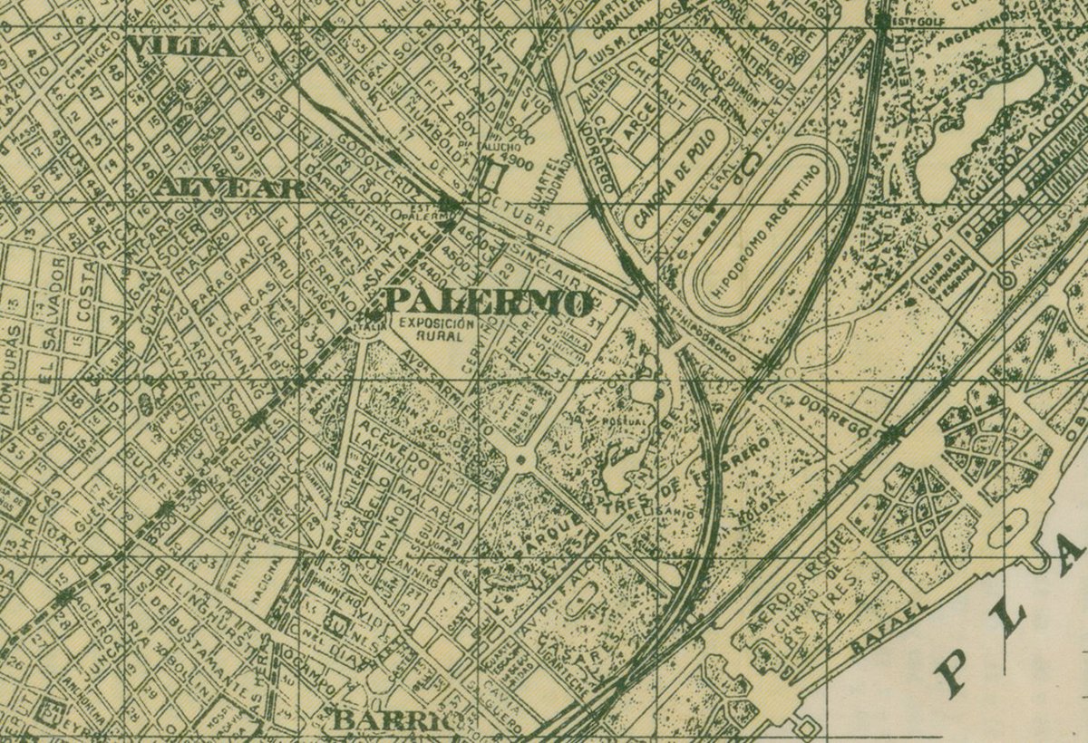 Palermo, cuya parte "original" coincide con el Parque 3 de Febrero (incluyendo la parte que ocupa la Sociedad Rural), se extendió tanto que absorbió cualquier cantidad de barrios y a su vez dio origen a otros nuevos. Villa Alvear luego fue Palermo Viejo y hoy le decimos Soho.
