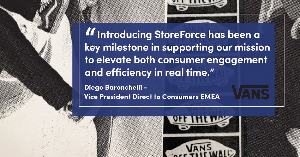storeforce's tweet photo. So honored to have an amazing partnership with @VANS_66! StoreForce is proud to help support your retail goals aimed at real time efficiency and consumer engagement!
#StoreForceCommunity #ConsumerEngagement
https://t.co/AfTlV4FSmo https://t.co/OGmVsU27ux