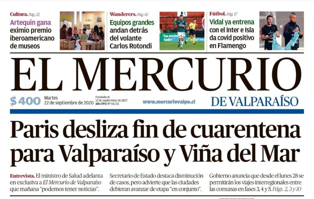 CEValparaiso's tweet photo. Ministro @DrEnriqueParis abre la posibilidad de desconfinamiento para #Valparaiso y #ViñadelMar

@kikimu13 @sjbadbet @kekavillarroelc @EmilioRifo @antodamele https://t.co/ZtFCrsF9c0