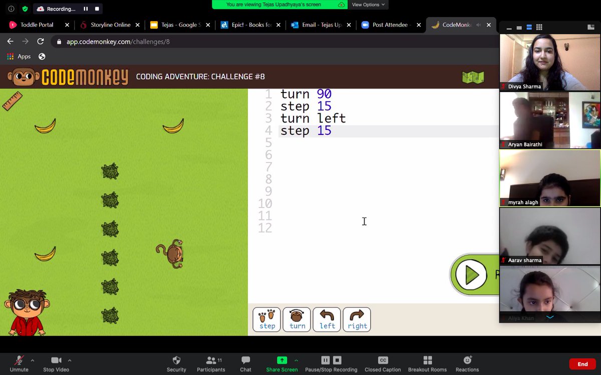 davodiv's tweet photo. @CodeMonkeySTU Thank you for the intuitive suite of challenges that make it easy for ss to learn basic computational #thinking and programming #skills #PYPConnectEd #CodeNewbies #LifeLongLearning #ICT https://t.co/bF4CWLCv3e