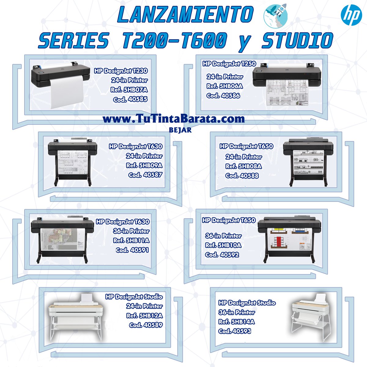 TuTintaBarata's tweet image. Lanzamiento de los plotter HP🎉🎉🎉para una impresión profesional en gran formato. Seguro que encuentras el que estás buscando: Calidad, rapidez, sencillo manejo. Cuéntanos tu experiencia.
#plottertwitter #plotterhp #impresiongranformato #impresiongranformato #impresorahp