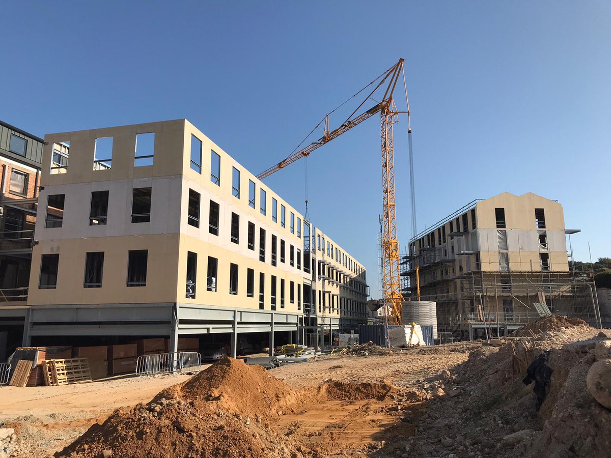 The sun is shining in #HighWycombe. CODA has been appointed as the Executive Architect to oversee the construction of this development and it's fantastic to see the progress. bit.ly/3cpWaLl #ResidentialScheme #Architecture