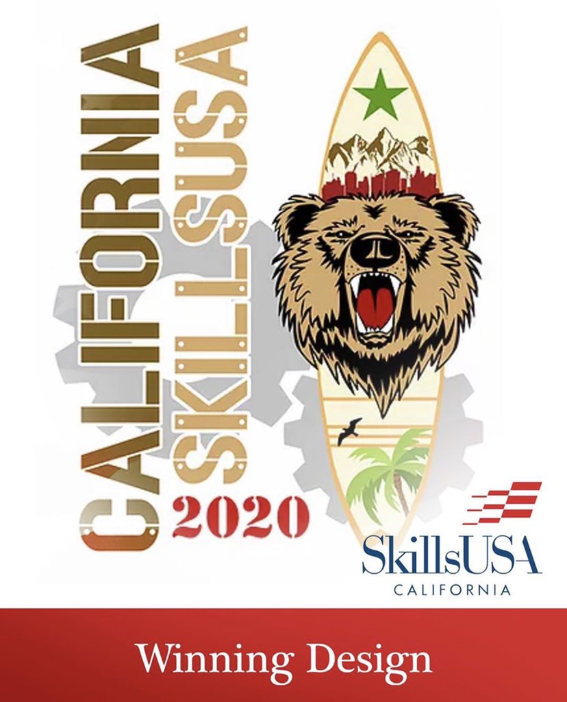 We want to congratulate Alexandro Nino, a New Media student at Valley HS, for his winning t-shirt design for @skillsusaca ! His 1st place design will be worn by hundreds of SkillsUSA members across the state in 2021. #ctesausd #sausdstrong #wearesausd #skillsusa #ctso #sausdarts