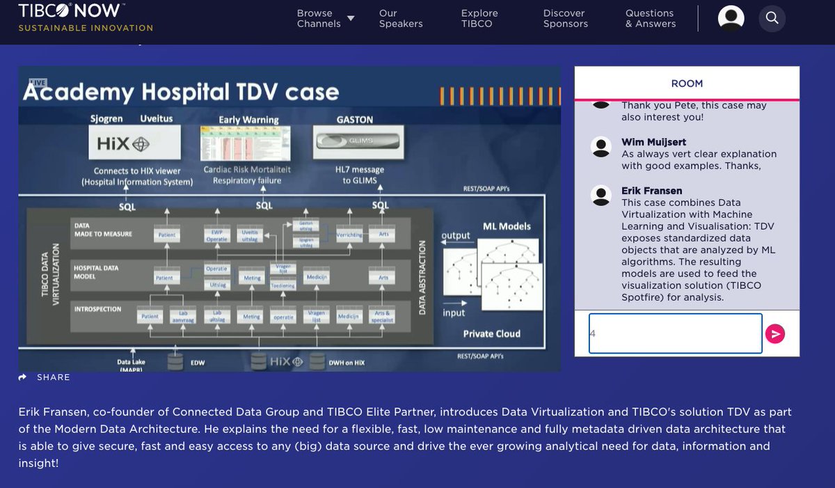 Excellent #datavirtualization use case from Europe at #TIBCONOW