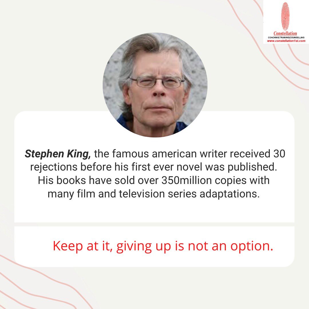 ConstellCoach's tweet photo. “The scariest moment is always just before you start. After that, things only get better.”
- Stephen King 
Dare to do more!

 #leadership #excellence #brilliance #motivation https://t.co/ktLEE6lfSP