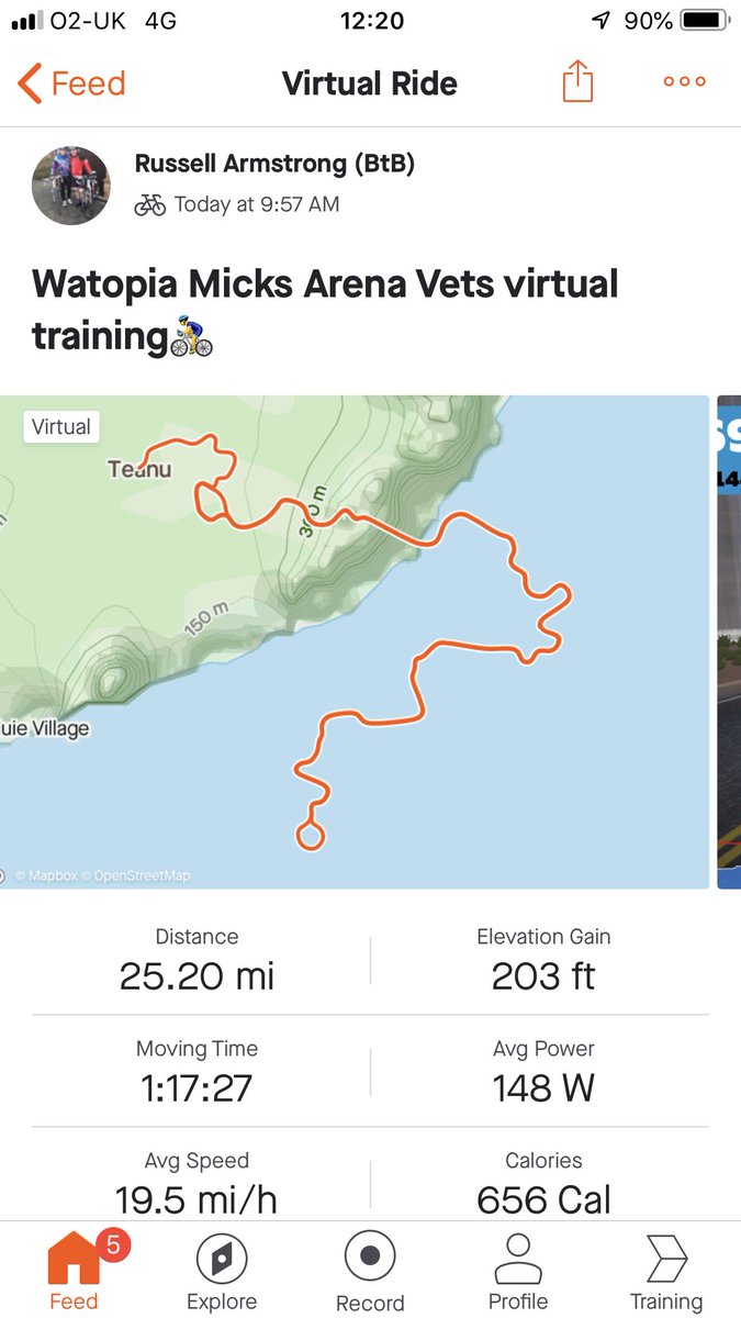 RATechVelo's tweet photo. Following Fridays track session &amp; realising my legs had got slow, I wanted a cadence session today and thanks to Mick Davies Virtual zoom workout I think I got what I came for! 👍👍
100RPM average for 1 hr 20 mins https://t.co/mXkqHJgYNg