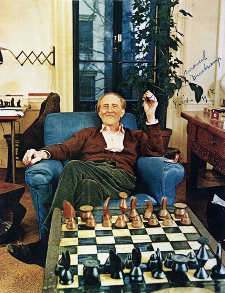 NB What I also deeply admire about Duchamp - who is a personal hero of mine, as if my agenda isn't blatantly obvious in this thread - is that he publically retired from art, in order to play chess. What more could he say? He had transformed the language of artCheck mate