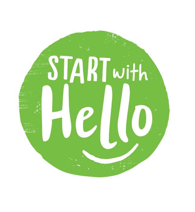 September 21–25, 2020 is Start with Hello Week. This week, we hope to bring attention to the growing epidemic of social isolation &amp; empower young people to create a culture of inclusion &amp; connectedness within their school, youth organization &amp; community. #StartWithHelloWeek 😀