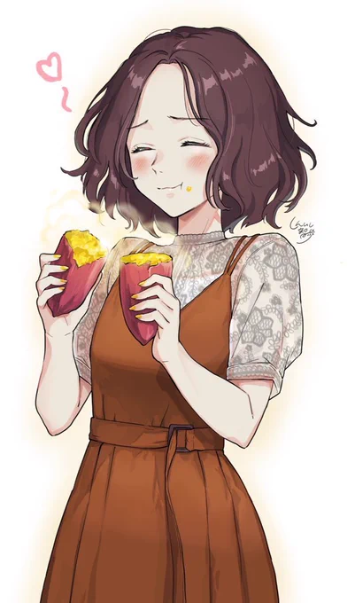 焼き芋がおいしい季節の2コマイラスト?
(タップして見てね)
#タベガール 