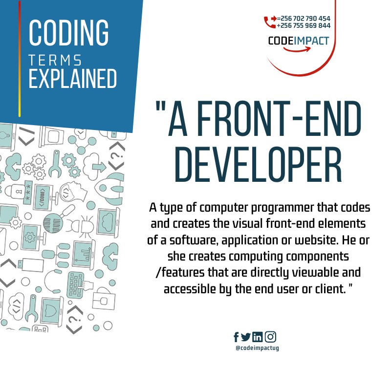 CodeImpact_ug's tweet image. At Code-Impact, We teach kids HTML, CSS and Javascript- languages that front-end engineers use mostly.

#codinginuganda #everykidshouldlearntocode #100DaysOfCode