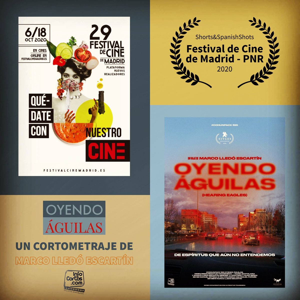Nueva selección para Oyendo Águilas, de Marco Lledó Escartín. Podrá verse en el Festival de Cine de Madrid - PNR <a href="/fcmpnr/">Festival Cine Madrid</a> 💪💪🔝🔝