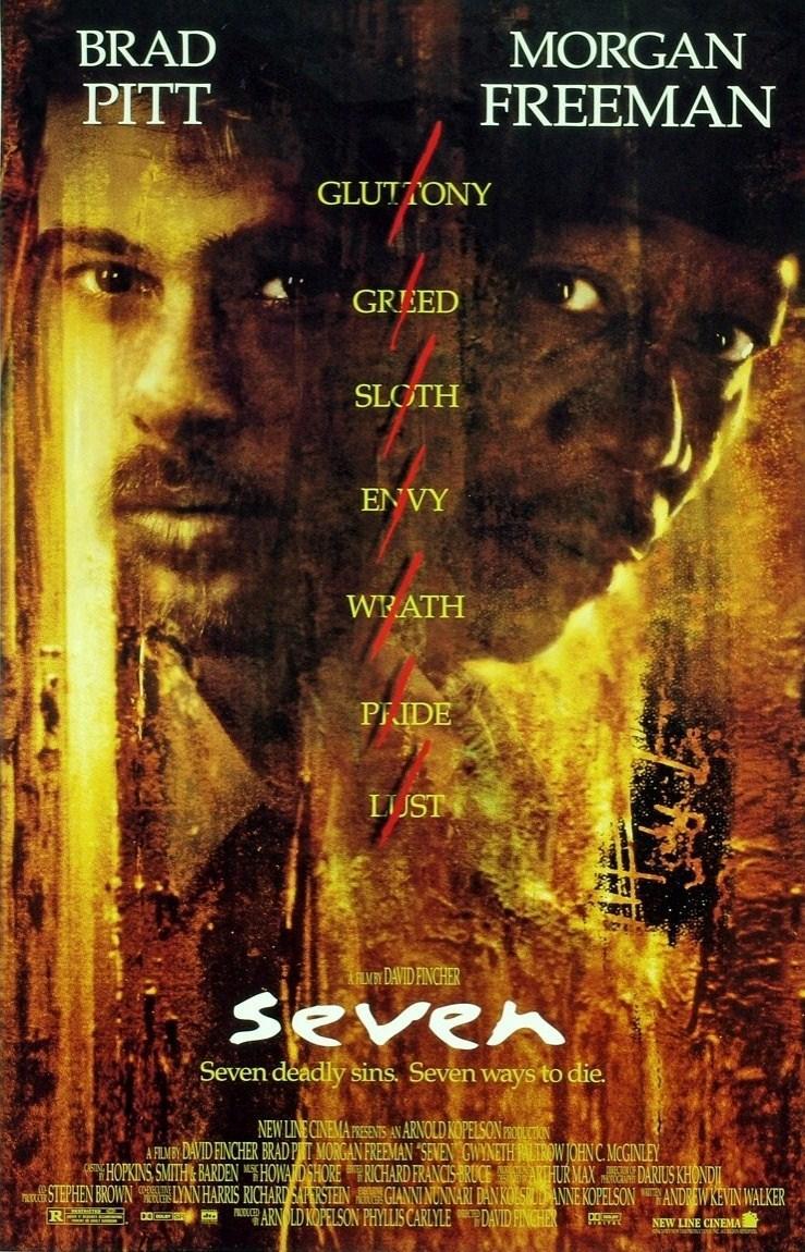 Filmaffinity's tweet photo. Se cumplen 25 años del estreno de #Seven" de David Fincher, un clásico del cine contemporáneo y uno de los mejores thrillers policiacos de la historia. Su nota en FilmAffinity es un impresionante 8,3 con más de 168.000 votos. ¿Qué recuerdo tenéis de ella? https://t.co/WuHu2OZtxl https://t.co/r1HiDJA8v9