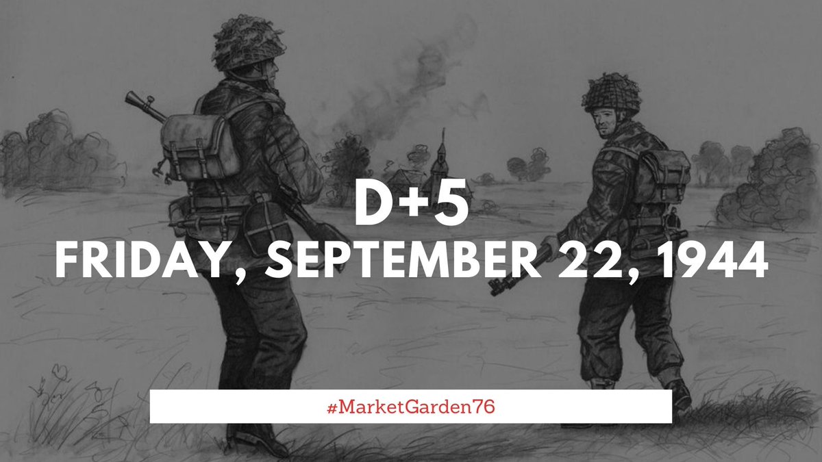 1 of 12:Friday, September 22, 1944D+5 The landing of the  @82ndABNDiv’s 325 Glider Infantry Regiment, scheduled to land near Overasselt on Sep 19th, was postponed, for the fourth time, due to bad weather in England (couldn’t take off)