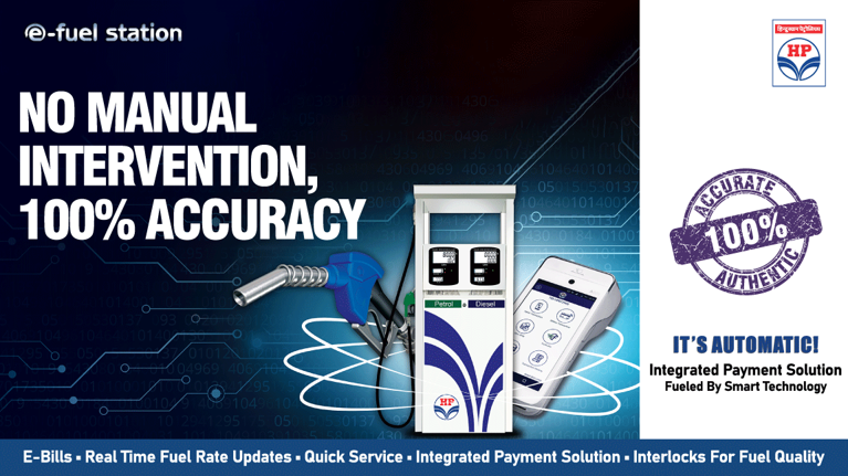 hpcl_retail's tweet photo. 100% accuracy in every transaction with zero manual intervention at our e-fuel stations with Integrated Payment Solution. Get billed for what is filled. 
#automation #rightquantity #rightquality #quickservice #GoDigital @HPCL https://t.co/V8coId3Nqf