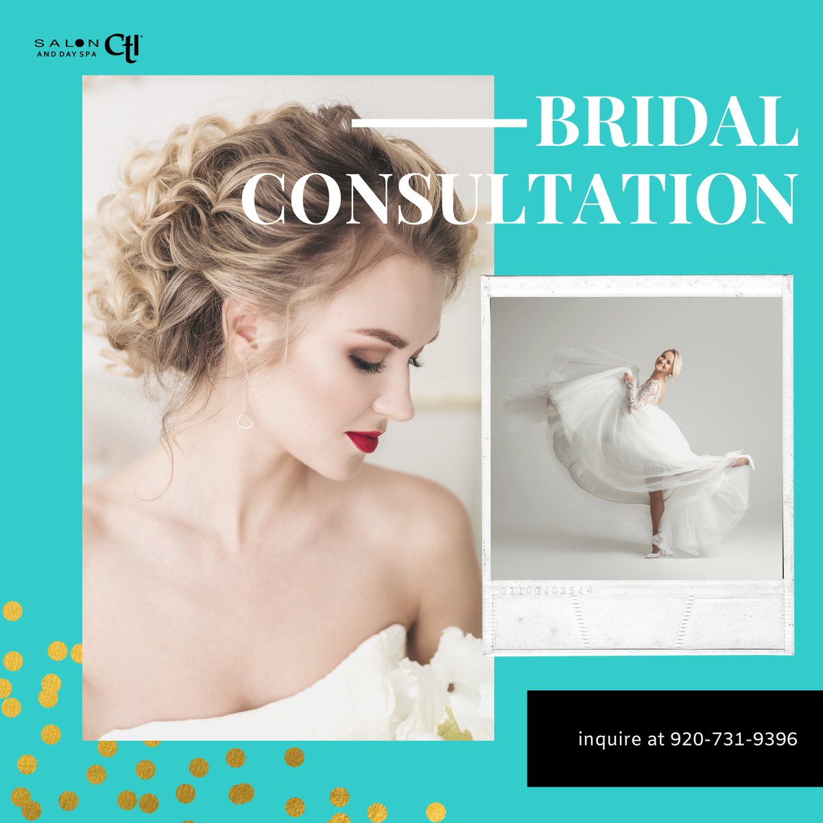 SalonCTI's tweet photo. 👉Do you hear the wedding bells? If you're planning a wedding during these crazy times, be sure to check out our bridal hair consultations. 

🚨We are currently offering $10 OFF any service you haven't tried yet!

💻https://t.co/VzcLaPEHDa

📞(920) 731-9396 https://t.co/hwnAroaAxr