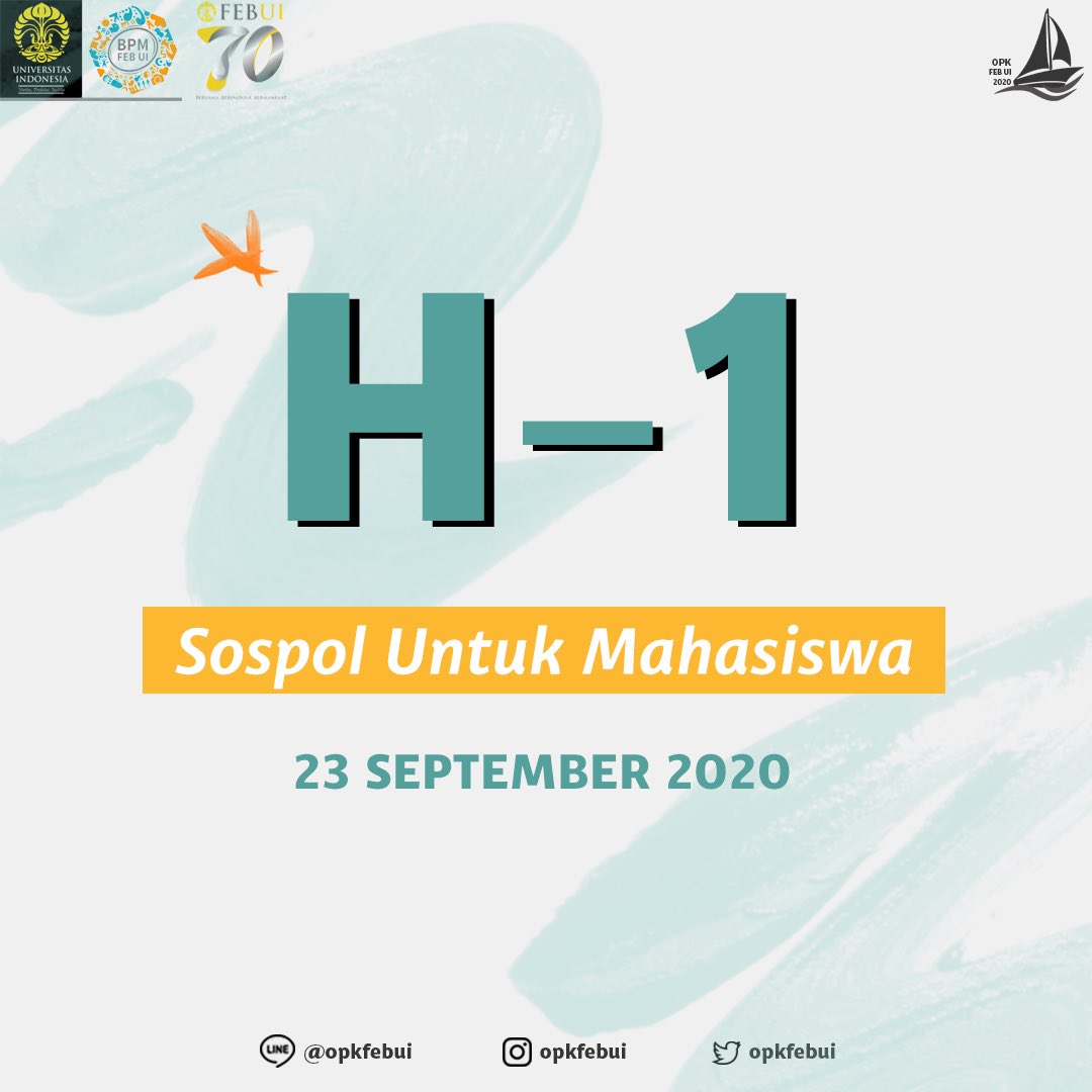 H-1 SOSPOL UNTUK MAHASISWA

Maraknya kasus kekerasan seksual yang baru terungkap membuat fenomena ini penting untuk dibahas bersama-sama.

Line OA: @opkfebui
Instagram: @opkfebui
Twitter: <a href="/OPKFEBUI/">OPK FEB UI 2022</a>

OPK FEB UI 2020
#MerangkaiLangkahMenujuEksplorasi