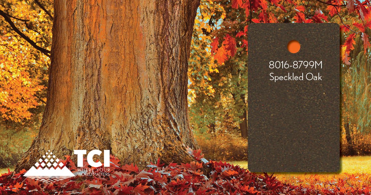TCICoatings's tweet photo. You will be “fall”ing for this seasonal product feature. Speckled Oak is a textured coating perfect for indoor and outdoor applications. Check it out on our color card: https://t.co/lYFExCM69W
#fall #seasonal #powdercoatingcolors #powercoat #powdercoatpaint #firstdayoffall https://t.co/IwhgdS10IN