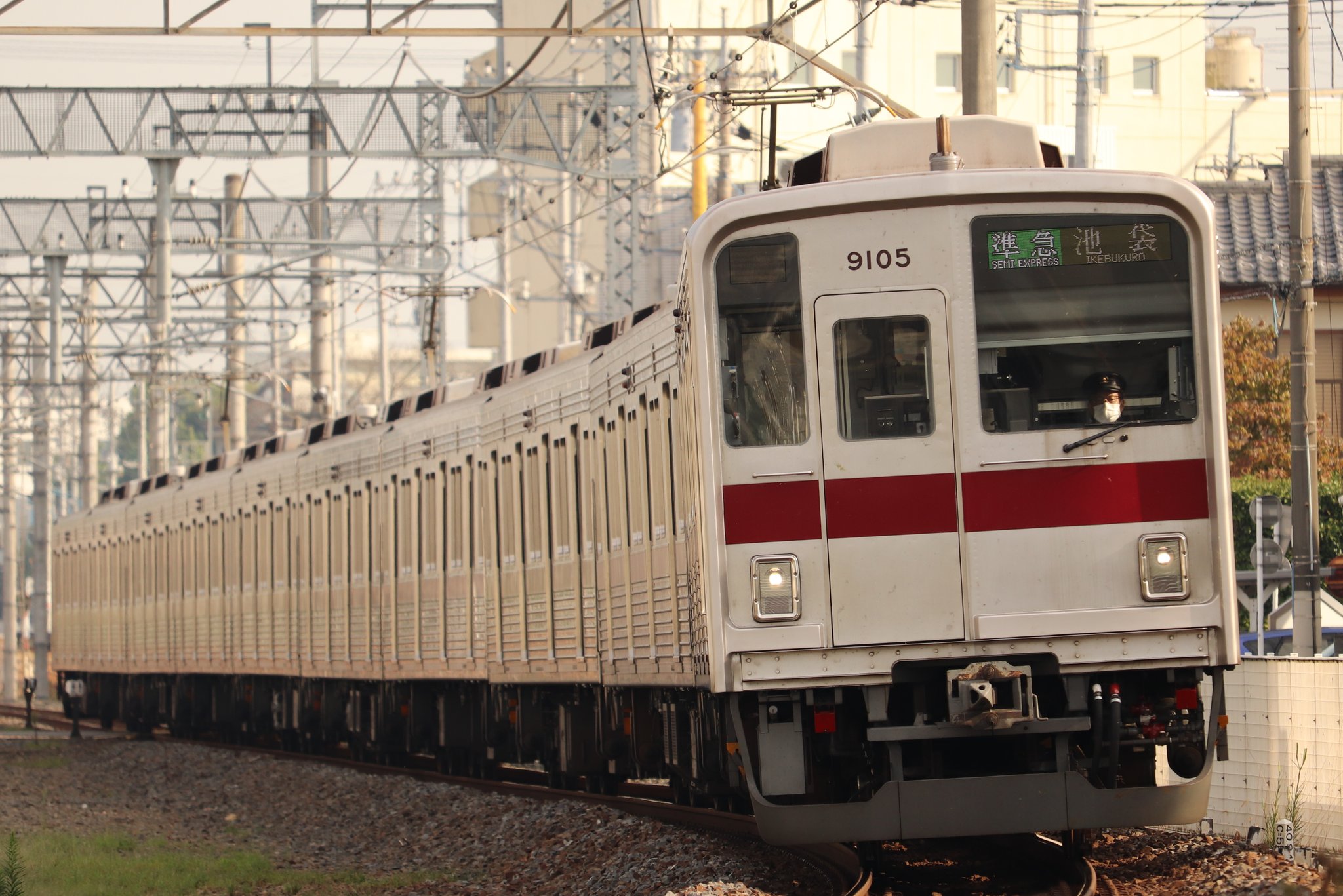 T3-13-2 東武鉄道 東武東上線 ドア上 車内路線図 特急・急行