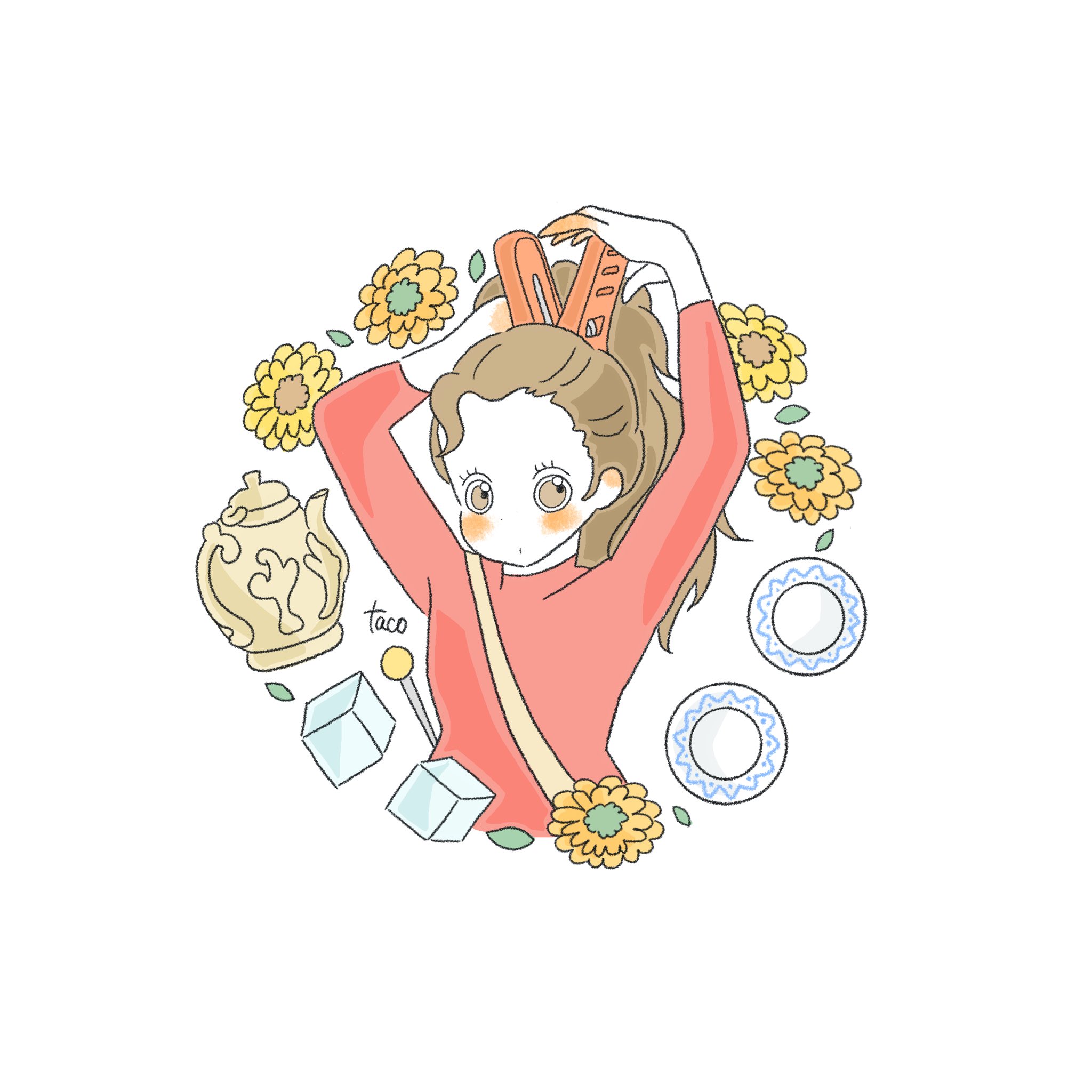 Tacomaru イラスト 四連休はお絵かきで終わりました もののけ姫のまわりにこだまを描いたらホラー画像になってしまったので葉っぱに留めておきました アイコンにどうぞ ジブリ ハウルの動く城 もののけ姫 借りぐらしのアリエッティ イラスト