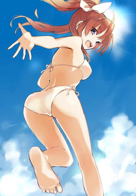 ご依頼で描かせて頂きました水着mode陽炎chanです、ありがとうございました! 
