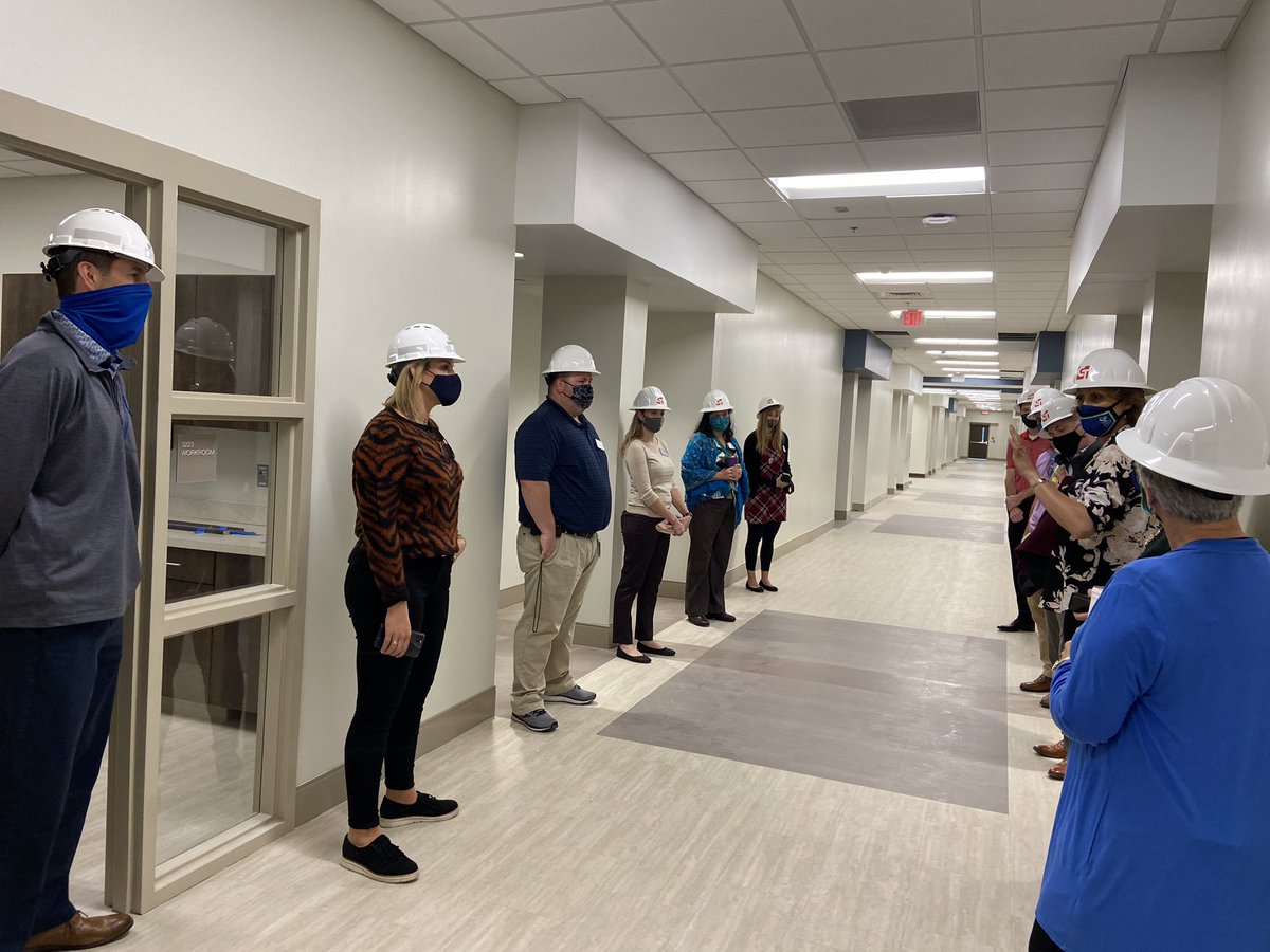 Great (distanced) tour today of @SouthPiedmontCC STEM building. This is a wonderful asset for Union County. @ClancyandTheys @MorrisBergArch @timmonsgroup #builtonsafety #construction