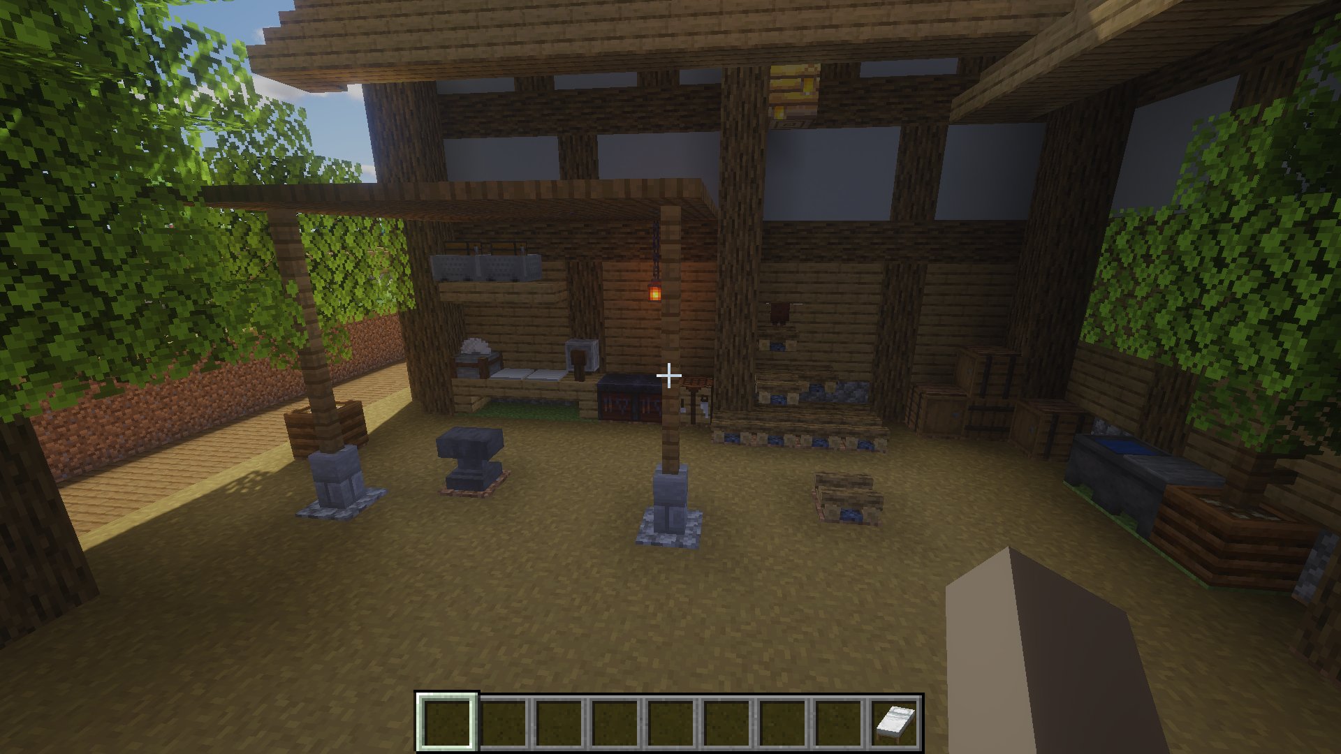 のがみマオ はじめ人間オクタゴン 村人の作業スペース イメージ 薪は装飾に必須ですね D マインクラフト マイクラ 作業場の装飾 T Co 3smsis3njd Twitter
