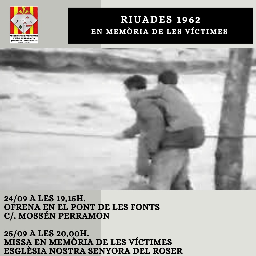 Recordant les víctimes de les riuades de 1962...
.
#LesFonts