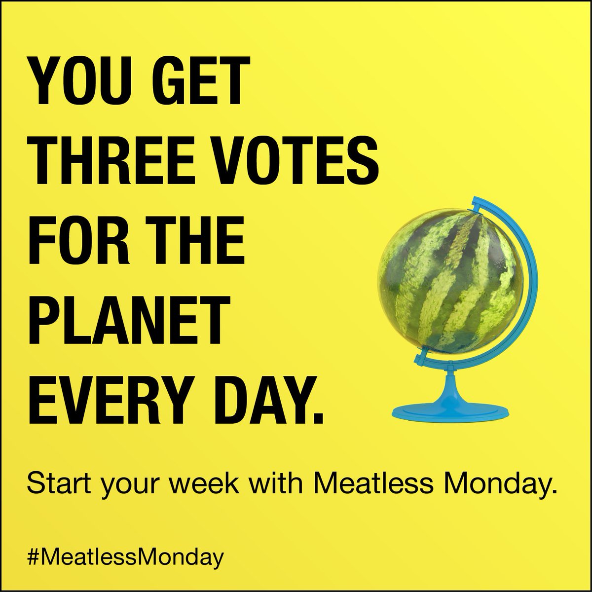 "You are what you eat." The same goes for the planet. We get 3 votes (at least!) a day at mealtime to do something great for ourselves and the planet. Learn more about food, climate &amp; plant-based eating! #MeatlessMonday #ClimateWeekNYC #EatforClimateWeek

mondaycampaigns.org/meatless-monda…