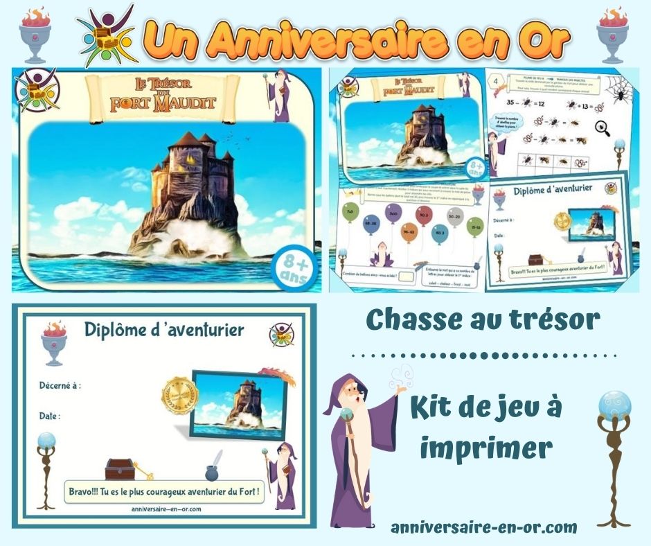 Es-tu un véritable aventurier? Es-tu prêt à affronter tes plus grandes peurs? Alors, pars à l’assaut du Fort avec tes amis! Relève les défis du Fort Maudit pour trouver le trésor!
anniversaire-en-or.com
#fort #chasseautrésor #animation #jeu #enfant #anniversaire